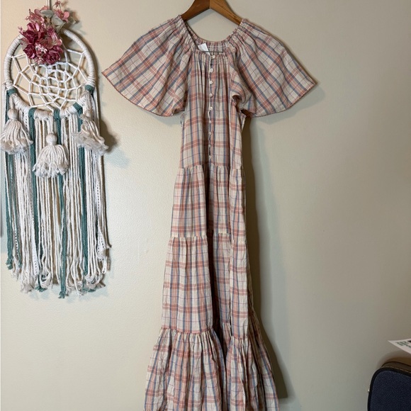 THE GREAT The Iris Plaid Midi Dress Size 0 US XS - Picture 3 of 8
